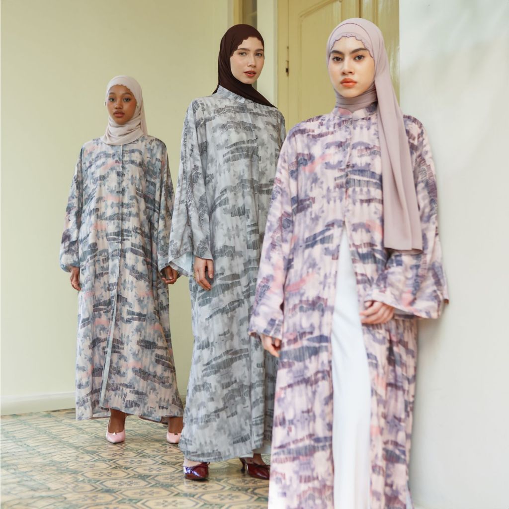 Lozy Syari - Yura Dress Outer (Long Outer Wanita Bahan Premium)