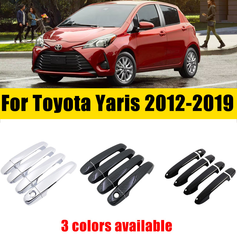 Penutup Gagang Pintu Krom Untuk Toyota Yaris XP130 MK3 Vitz 2012-2019 2013 2014 2015 Aksesoris Mobil