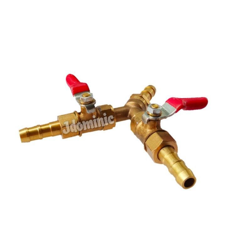 sambungan selang gas LPG - cabang 2 3 stop kran keran katup valep valve klep on off of hose elpiji k