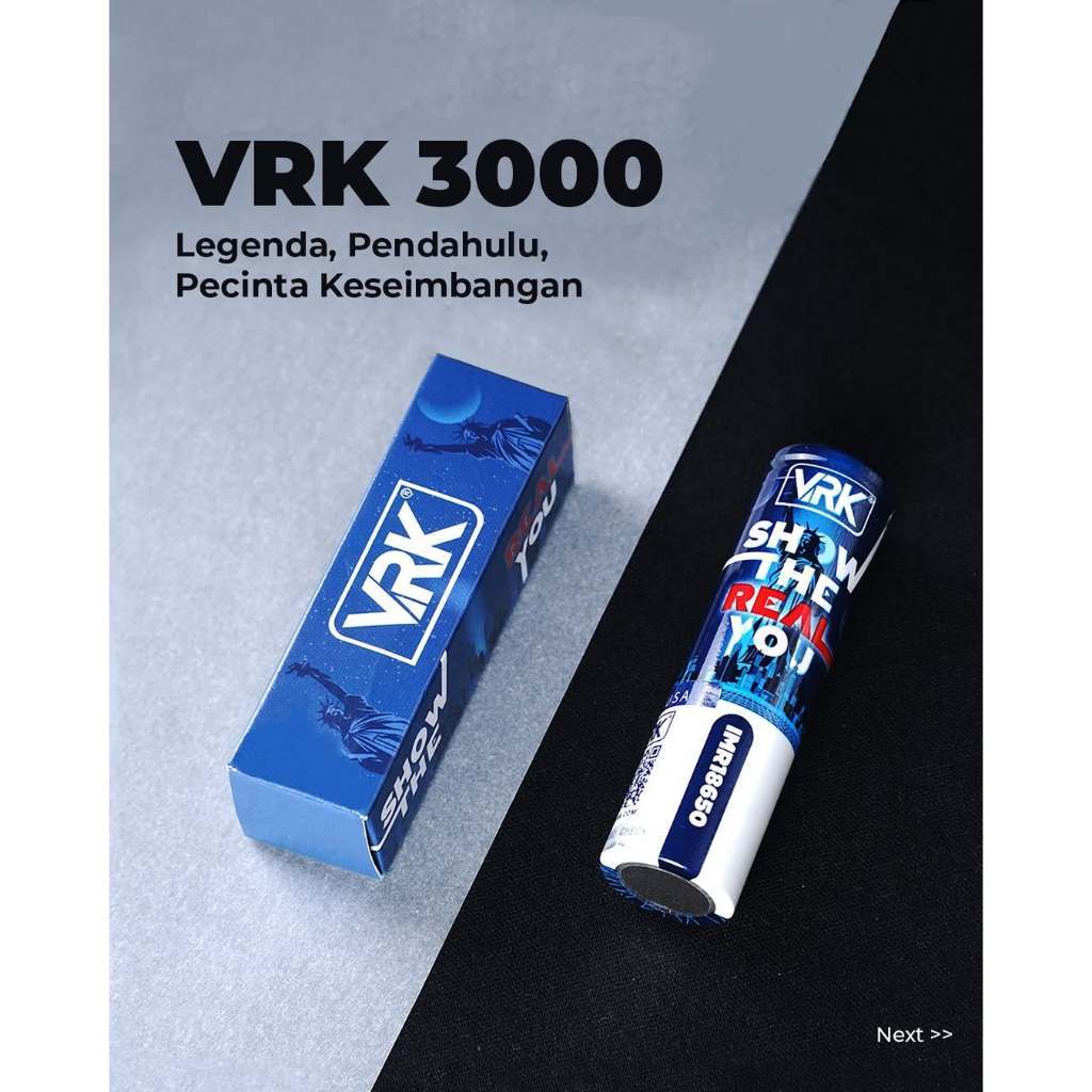Promo Murah (Authentic) Baterai 18650 VRK 3000 mAh - Battery VRK 3000 mAh IMR 18650 3.7 V | Baterai