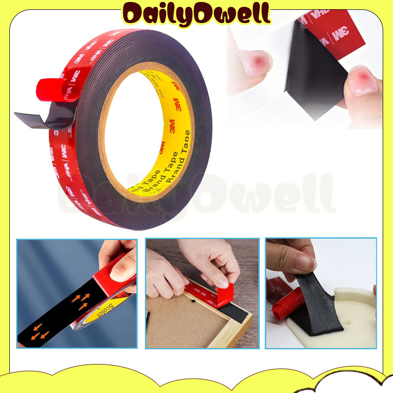 double tape 3m merah double tip lem 2 sisi/double tape merah /double tip merah 3m serbaguna
