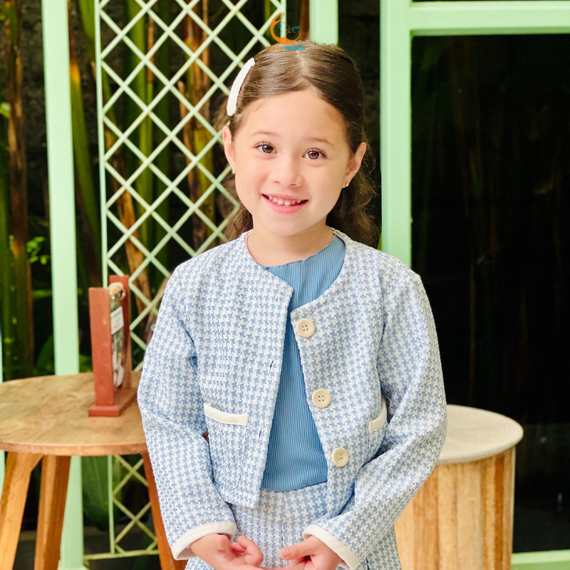NASRIJAL  Halomam - Zora Blazer (Blazer Anak/Bayi Perempuan 3 bulan - 6 tahun/Tweed Blazer)