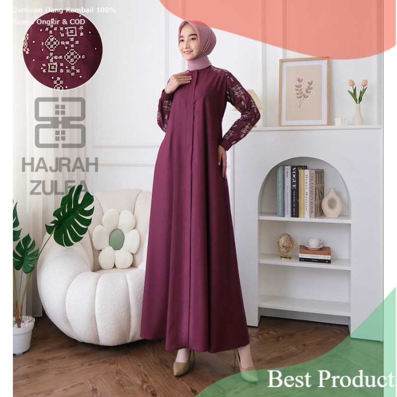 GAMIS MUSLIM TERBARU HAJRAH ZULFA || GAMIS KATUN  TOYOBO PREMIUM || GAMIS KATUN BORDIR || DRESS TOYO