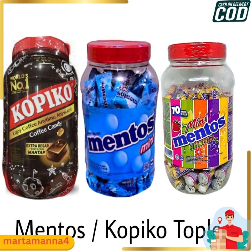 NEW Kopiko Mentos Rainbow Mentos mint Toples MTN