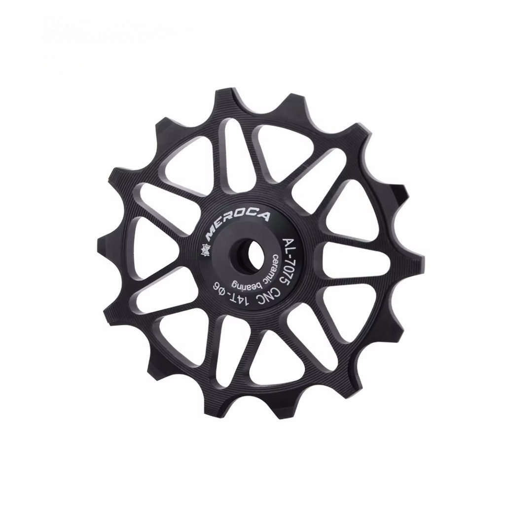 Roda Jockey Sepeda 12T 14T, Pulley Keramik Pemindah Gigi Belakang, Roller Pemandu Sepeda Jalan Untuk