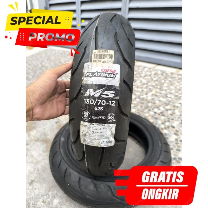 Ban Corsa 130/70-12 Tubeless Ring 12 Original Awet untuk Honda Scoopy
