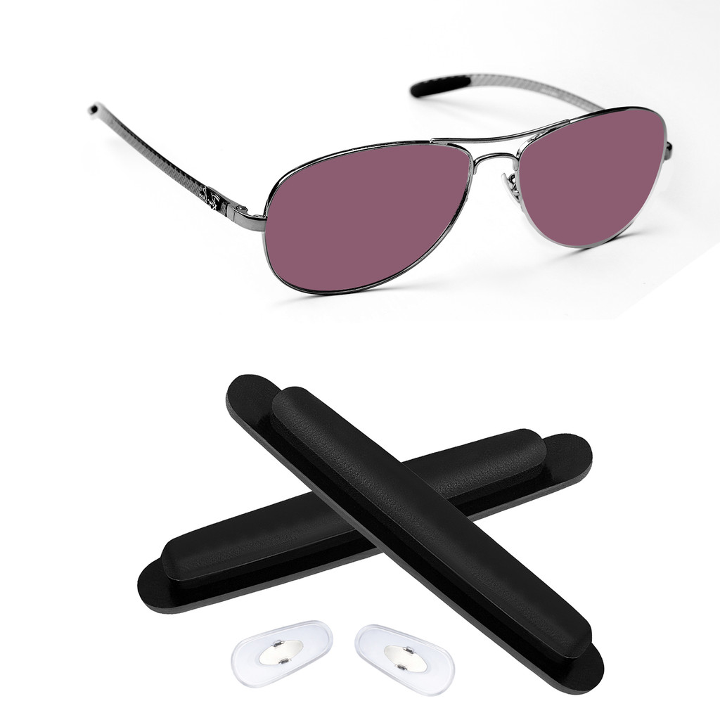 Glintbay Silicone Rubber Nosepads Nose Pieces & Earsocks for RayBan RB8301 Sunglasses -Multiple oice
