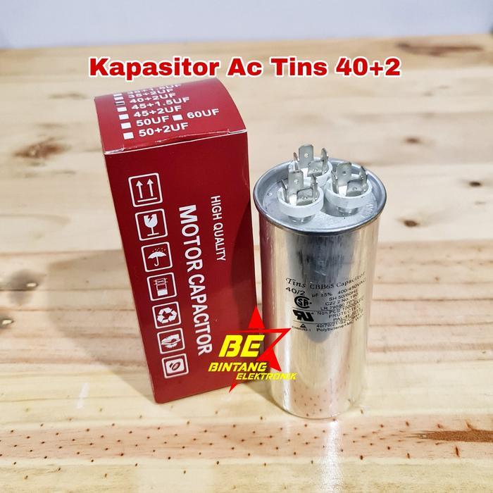 KAPASITOR AC 40UF + 2UF CAPASITOR AC DOUE 40+2 UF KAPASITOR 40/2