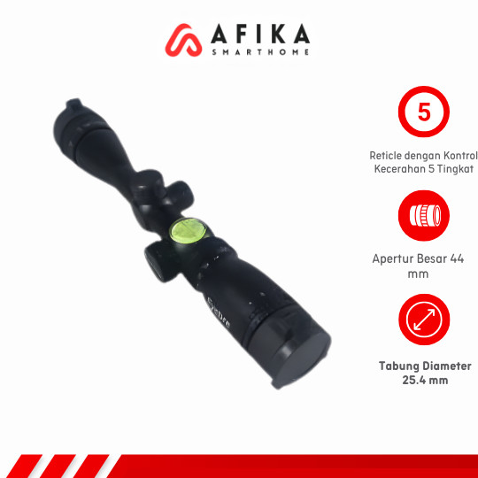 Teropong Senapan Angin Outdoor Scope Zoom Adjustable 4-16X 44mm