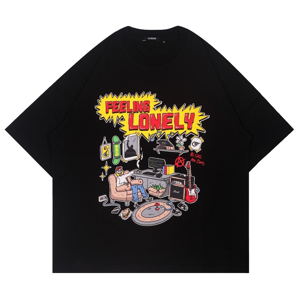 Gozeal | Tees Oversized | Lonely Kaos Pria