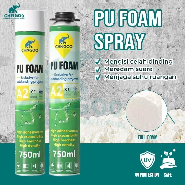 PU Foam 750ml Polyurethane Foam Spray | Busa Expanding Sealant Anti Bocor & Celah