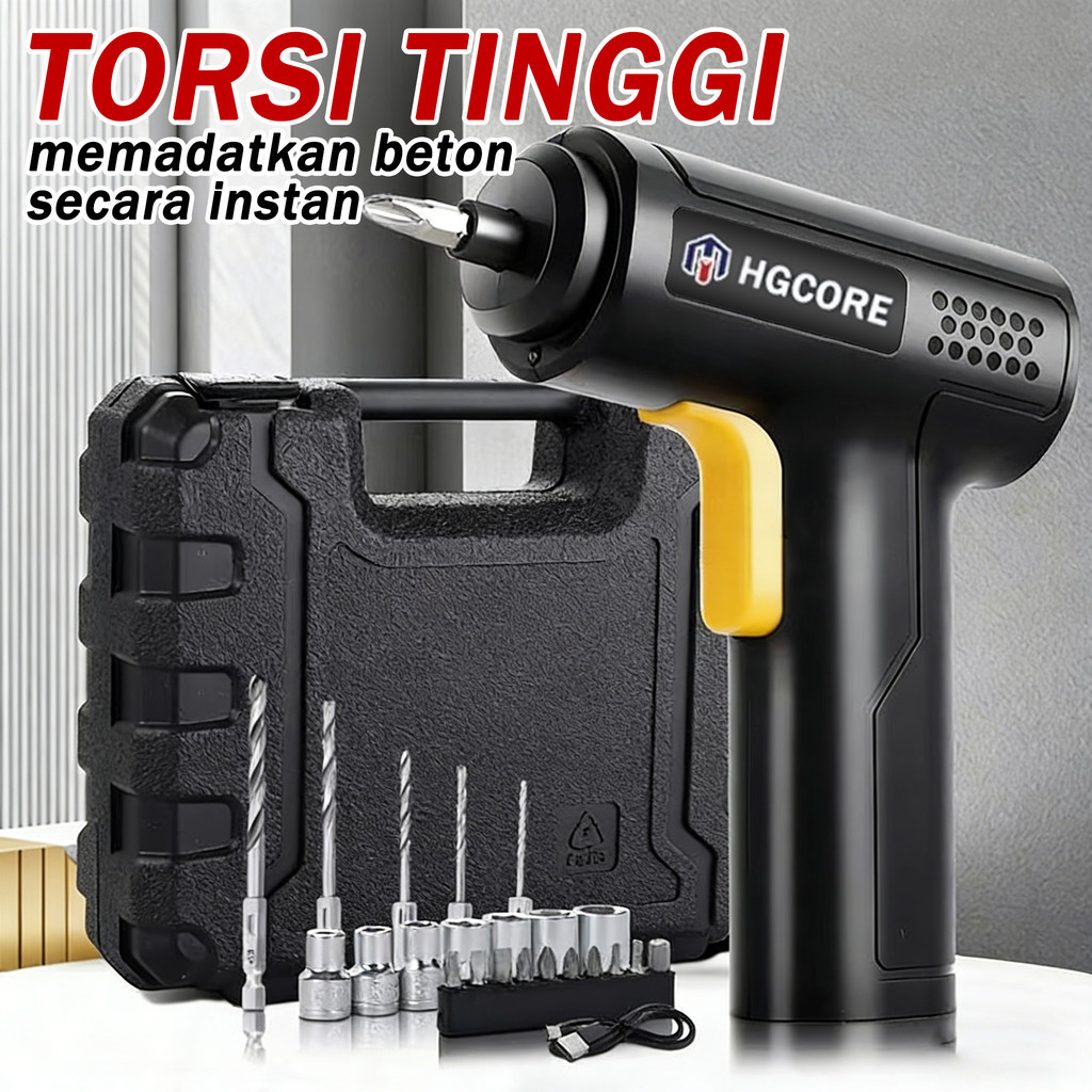 Cordless Screwdriver 4.2 V Mesin Bor Cordless Mini 50pcs Set Screwdriver Obeng Baterai Bor Cordless 