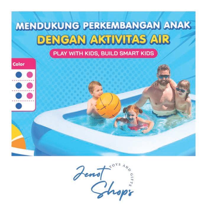 Kolam Renang Karet Anak Mainan KISUBO dan Pompa Listrik dan Manual - Kolam k
