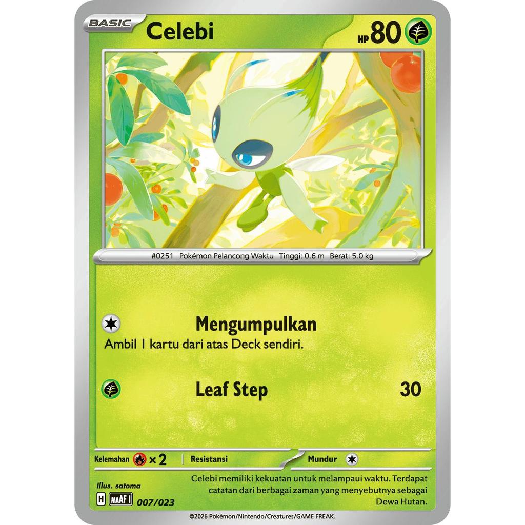 TCG Celebi 007/023 MAAF Deck Mega Venusaur KARTU CARD POKEMON INDONESIA ORIGINAL