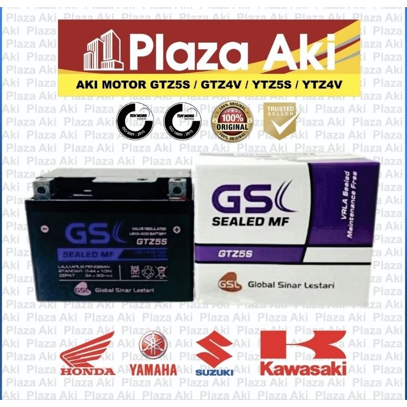 READY Aki Motor Kering MF GTZ5S GTZ-5S GTZ 5S GTZ5 KAWASAKI ZX 130 Ninja KBR Alt. GTZ4V GS (GTZ5S)