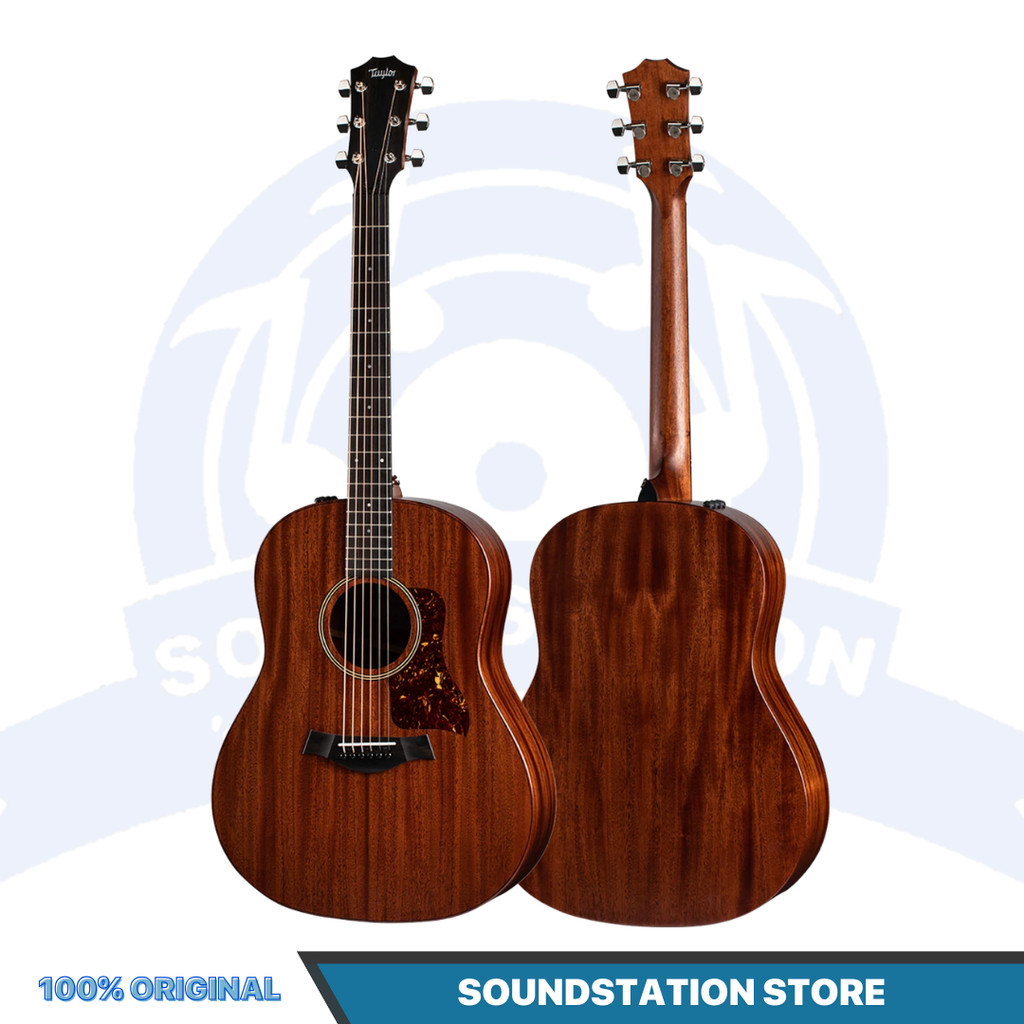 Taylor American Dream AD27e Grand Pacific Mahogany Acoustic Guitar w/AeroCase, Natural - Gitar Akust