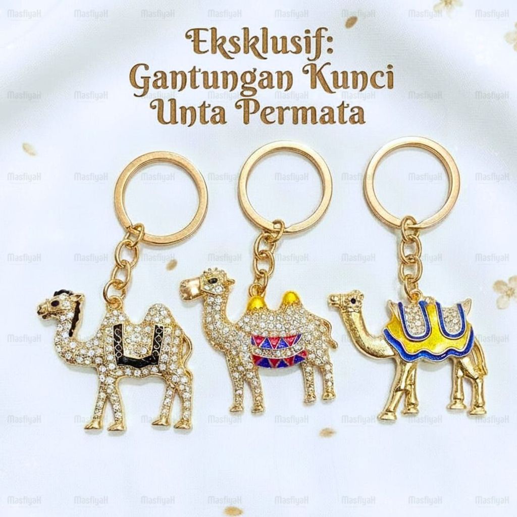 GANCI MANIK UNTA GANTUNGAN TAS UNTA GANCI UNTA GANTUNGAN KUNCI UNTA GOLD HAMPERS SOUVENIR OLEH OLEH 