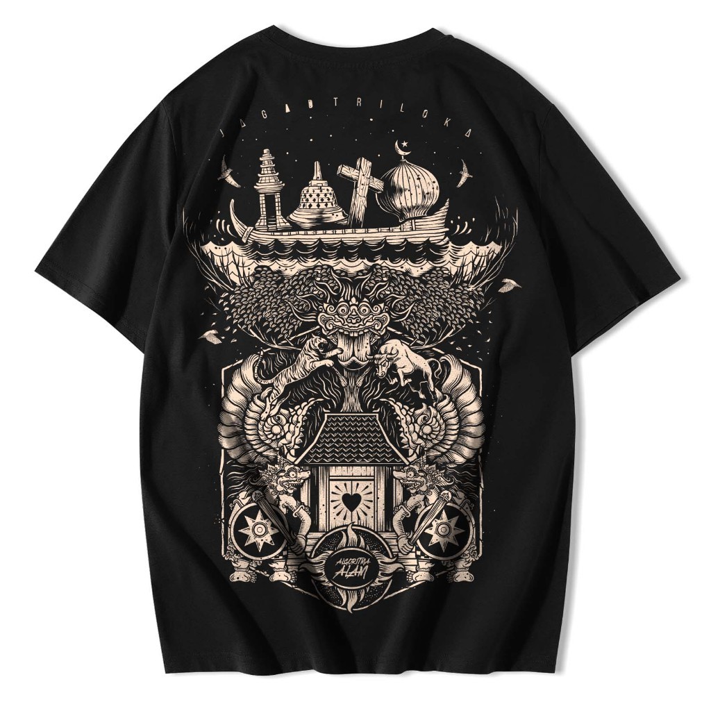 KAOS COTTON COMBED 24S ALGORITMA ALAM "JAGAD TRILOKA"