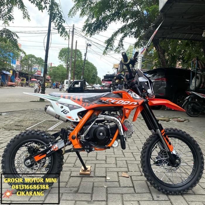 MOTOR MINI TRAIL 110CC SK PRO MANUAL 4SPEED KICK STARTER MESIN 4TAK - Orange