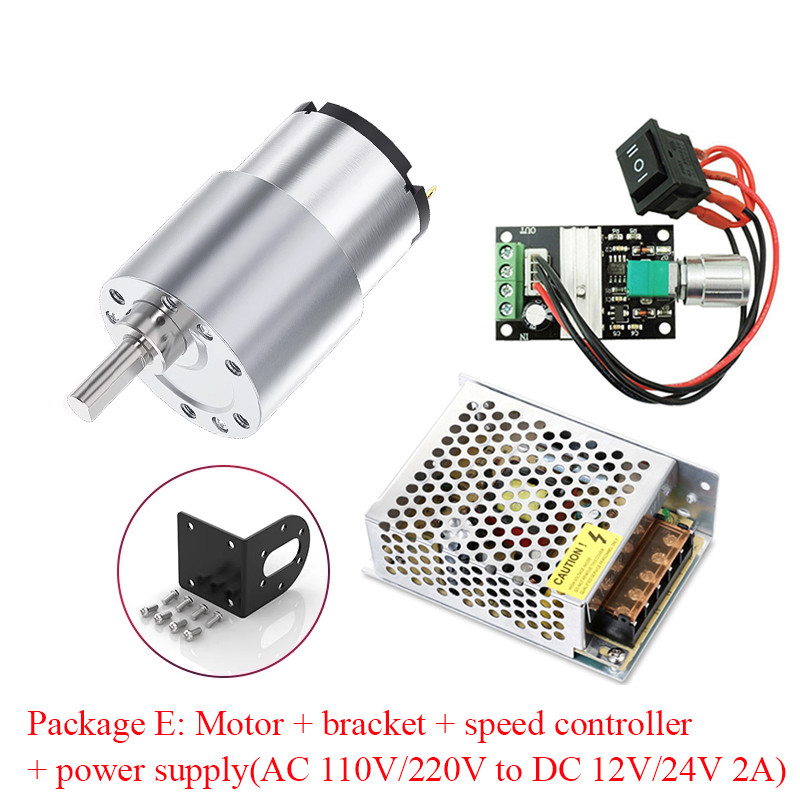 JGB37-520 DC 12V 24V Motor Reduksi Torsi Besar Daya Tinggi 15kg 7RPM-960RPM Motor Gigi 520 Motor Ter
