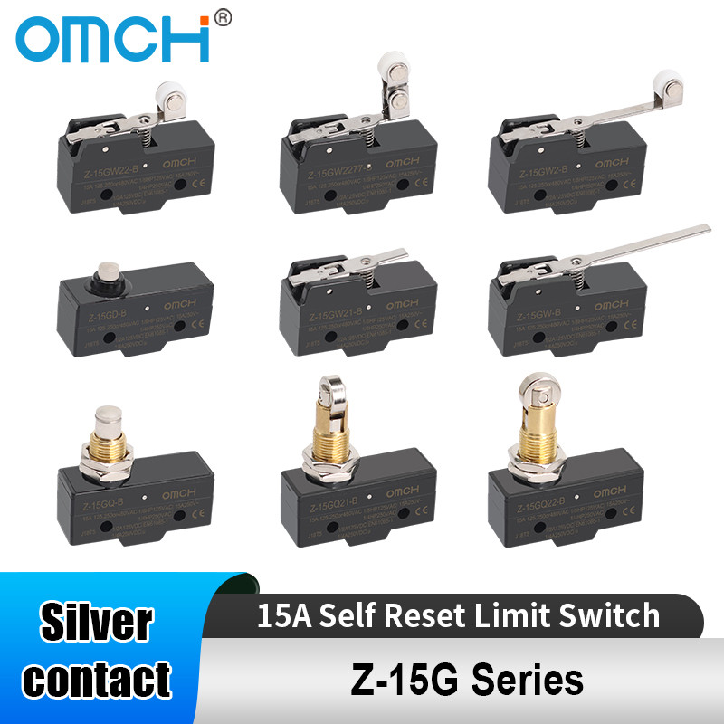 OMCH 15A Sakelar Perjalanan Reset Otomatis Kontak Perak Z-15G-B,Z-15GD-B,Z-15GQ-B,Z-15GL-B,Z-15GW-B,