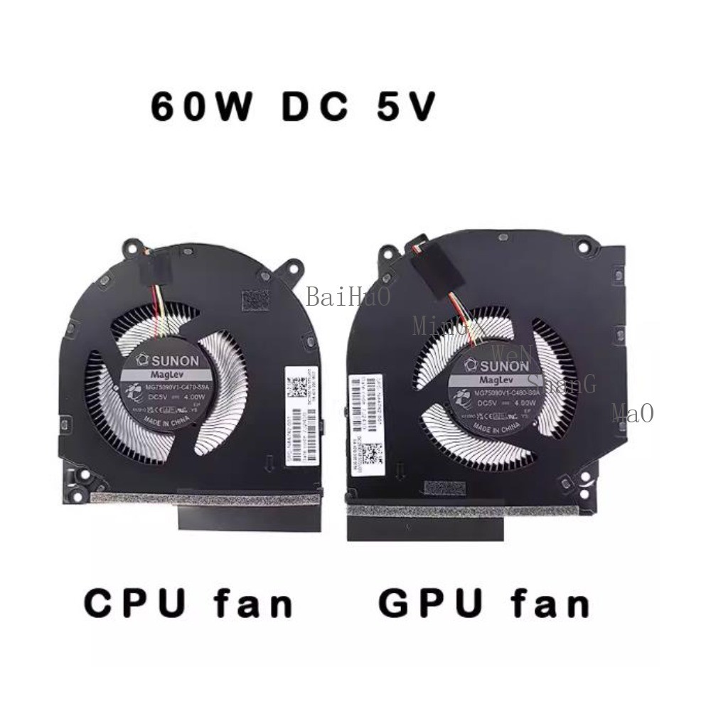 N44742-001 Laptop CPU GPU Cooling Fan for HP Victus 16-R Gaming 9 TPN-C169 60W MG75090V1-C470-S9A MG
