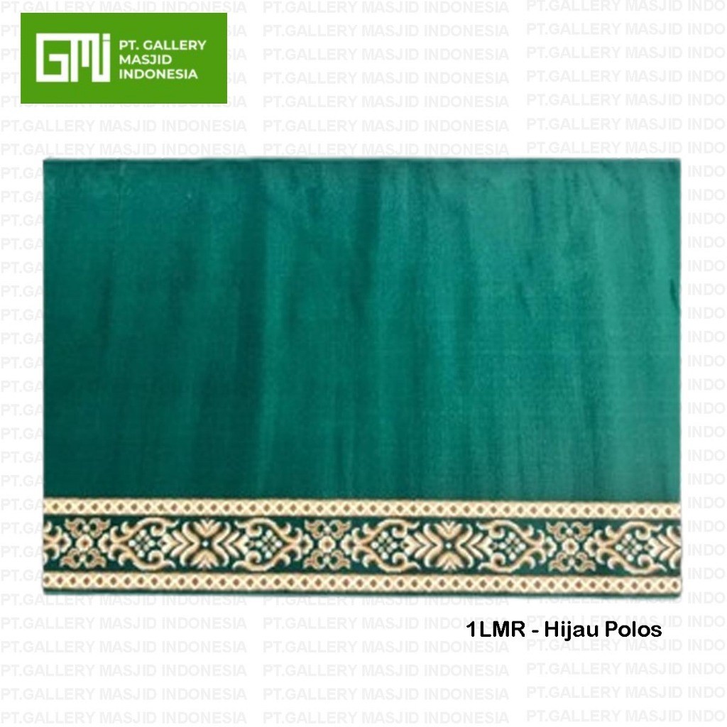 Karpet Masjid Polos Tebal 11mm Almira Warna Hijau Polos / Karpet Mushola Meteran