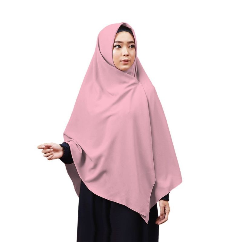 jilbab wolfis 130x130/wolfis 130x130/segi empat wolfis jumbo warna peach/kerudung wolfis130x130 warn