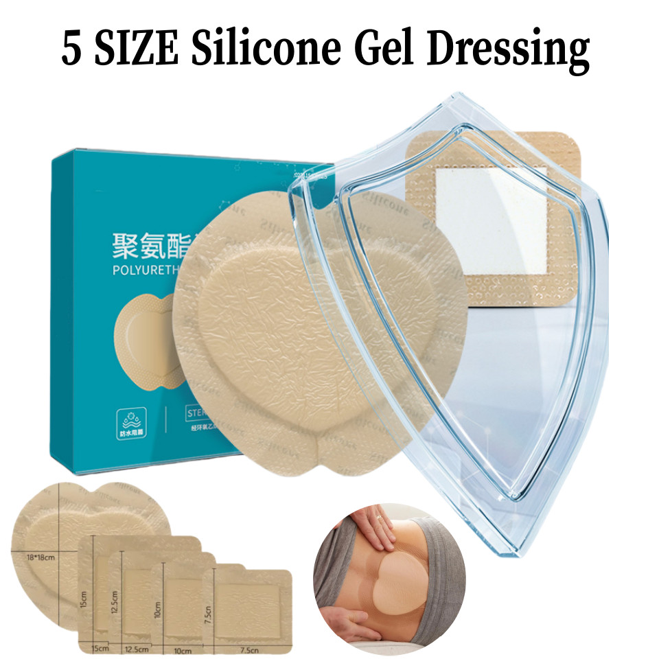 5 Size Mecal Foam Silicone Gel Dressing Foam Wound Dressing Large Waterproof