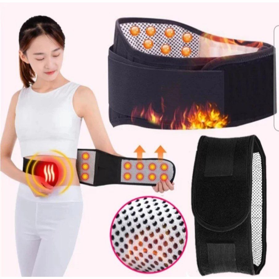 Sabuk Magnet Terapi Pinggang therapy tourmaline belt Magnetic self heating tourmaline alat terapi pi