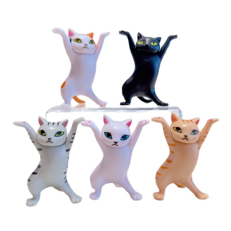 RF - Dancing Cat Pen Holders Multifungsi Cat Stand Holder Untuk Pen Airpods Earphone Holder