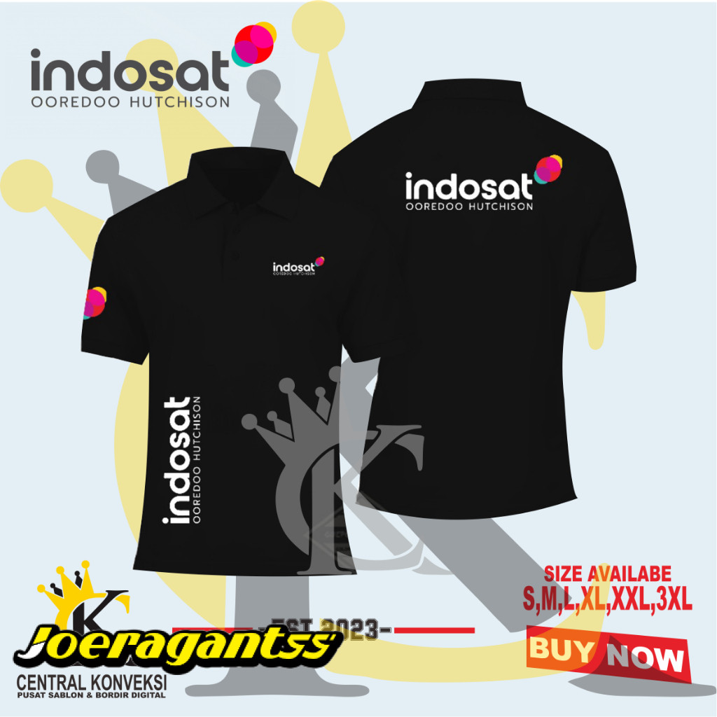 POLOSHIRT KERAH INDOSAT OOREDOO HUTCHISON MURAH - poloshirt indosat ooredoo hutchison murah