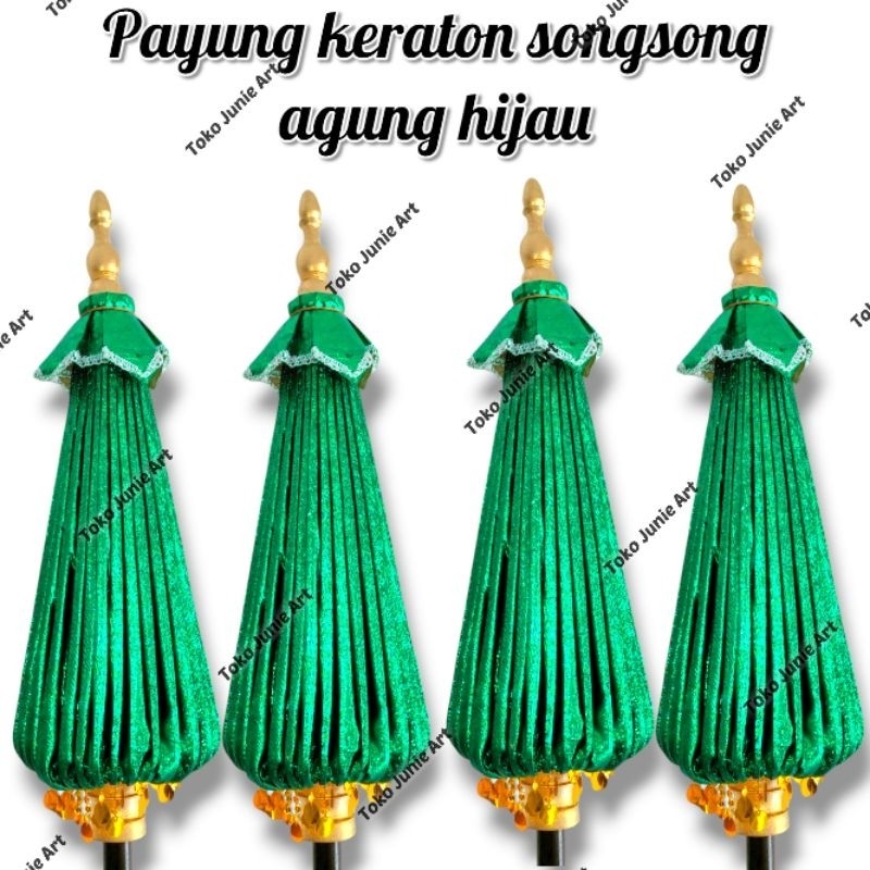 Payung keraton Songsong agung payung dekorasi payung tedung payung jaranan hijau polos