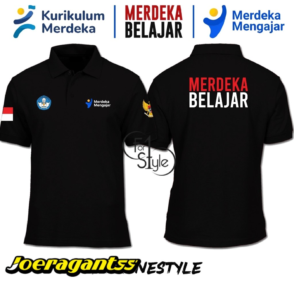 KAOS KERAH MERDEKA BELAJAR - BAJU KERAH MERDEKA BELAJAR - KAOS BERKERAH MERDEKA BELAJAR - BAJU KERAH