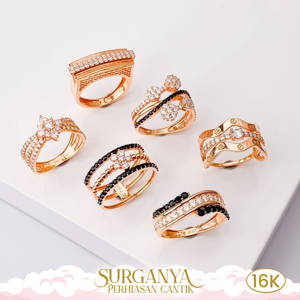 Cincin Emas Kadar 16k Cincin Model Bold Elegant Macan Gold