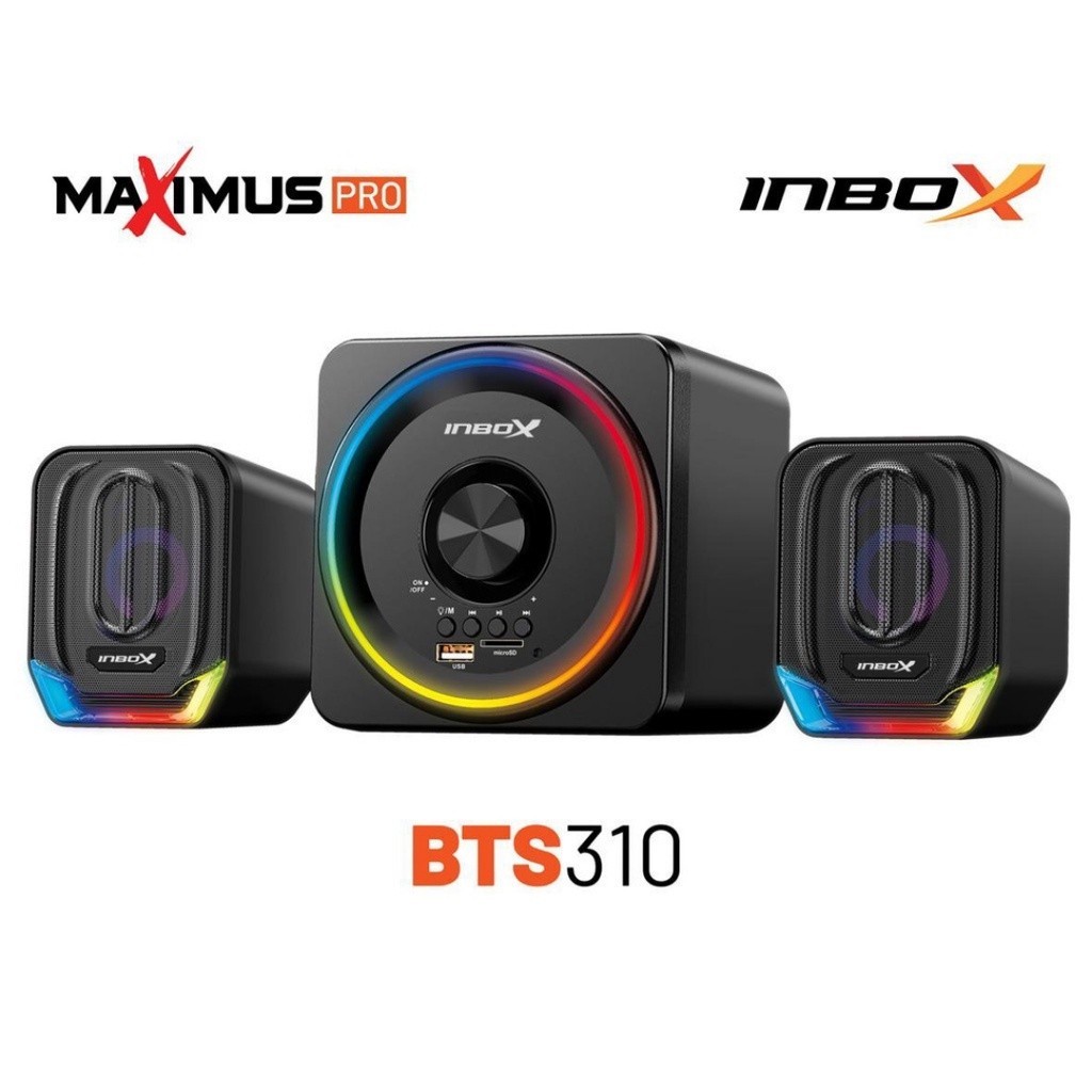Speaker Subwoofer 2.1 INBOX BTS310 Subwoofer Speaker aktif  AUX dan USB - GO