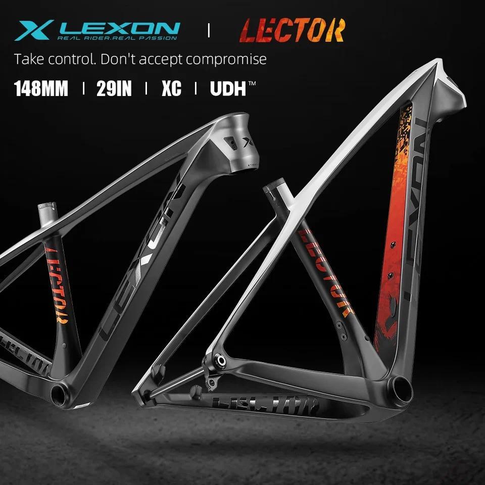 LEXON Lector T1000 Carbon 29er MTB Hardtail Frame UDH 148x12mm Boost Frameset Hidden Seatpost Clamp 