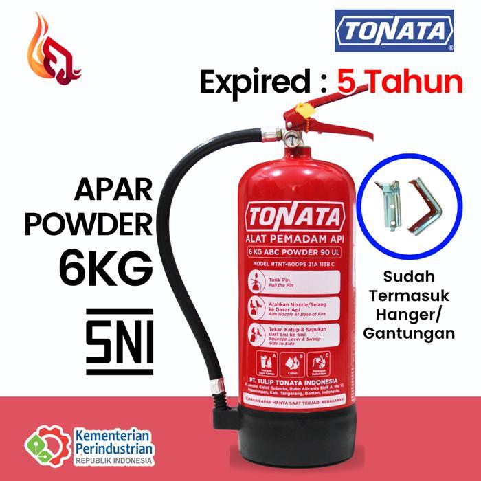 APAR 6 kg Powder TONATA Paket Komplit - Garansi 5 Tahun (SNI) + Free Kartu Ceklis APAR