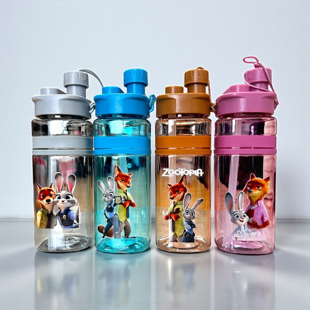 HELLO_Botol Minum Karakter Zootopia BPA Free / Tumbler Anak Dewasa Karakter Lucu / Botol Minum Warna