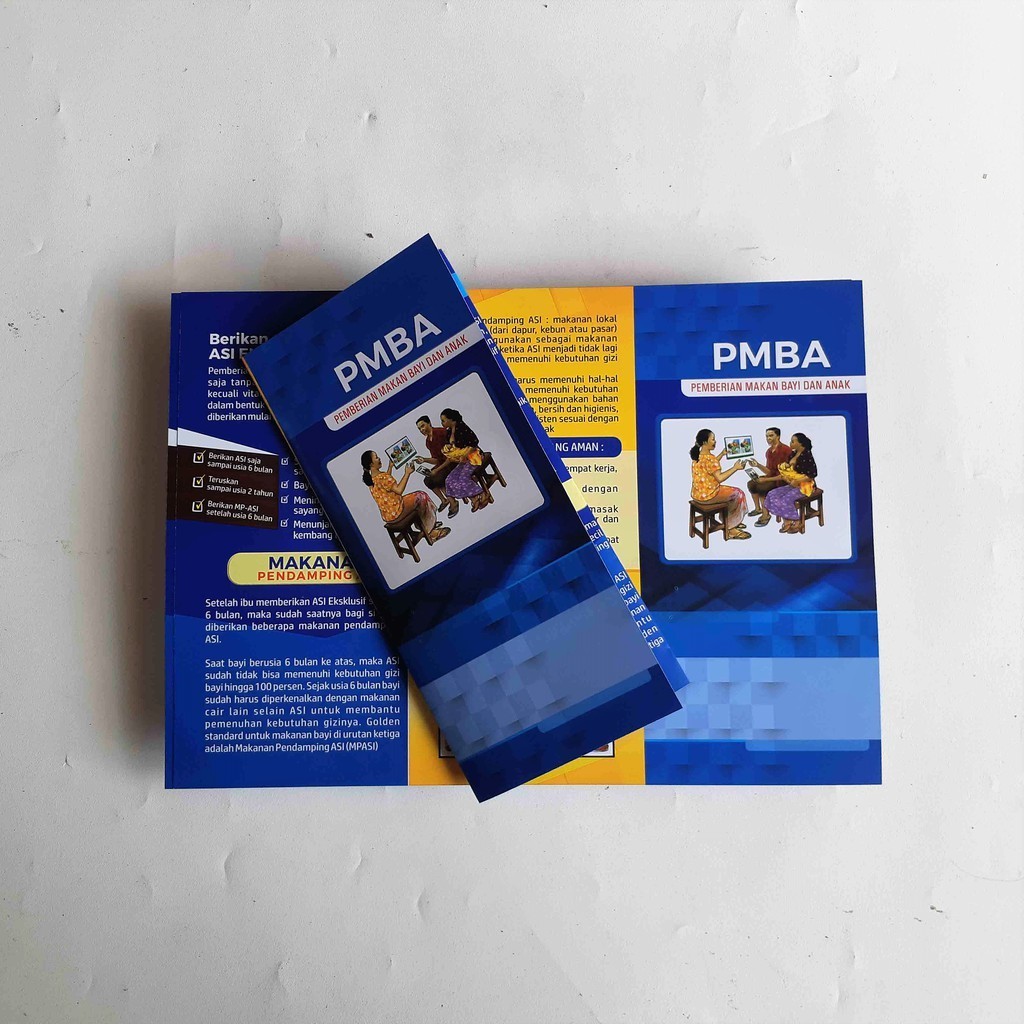 Leaflet/ Brosur PMBA, Brosur Pemberian Makan Bayi dan Anak, Leaflet Gizi untuk Puskesmas Posyandu