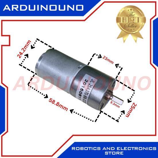 DC Motor Gearbox 6-12V 60-120rpm Metal Gear Box 25GA370 D shaft 4mm