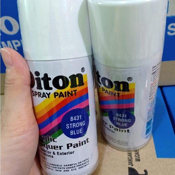 DITON Spray Paint Acrylic Lacquer Paint Pilox Cat Semprot - 8431 Strong Blue / Biru Tua / Biru Gelap