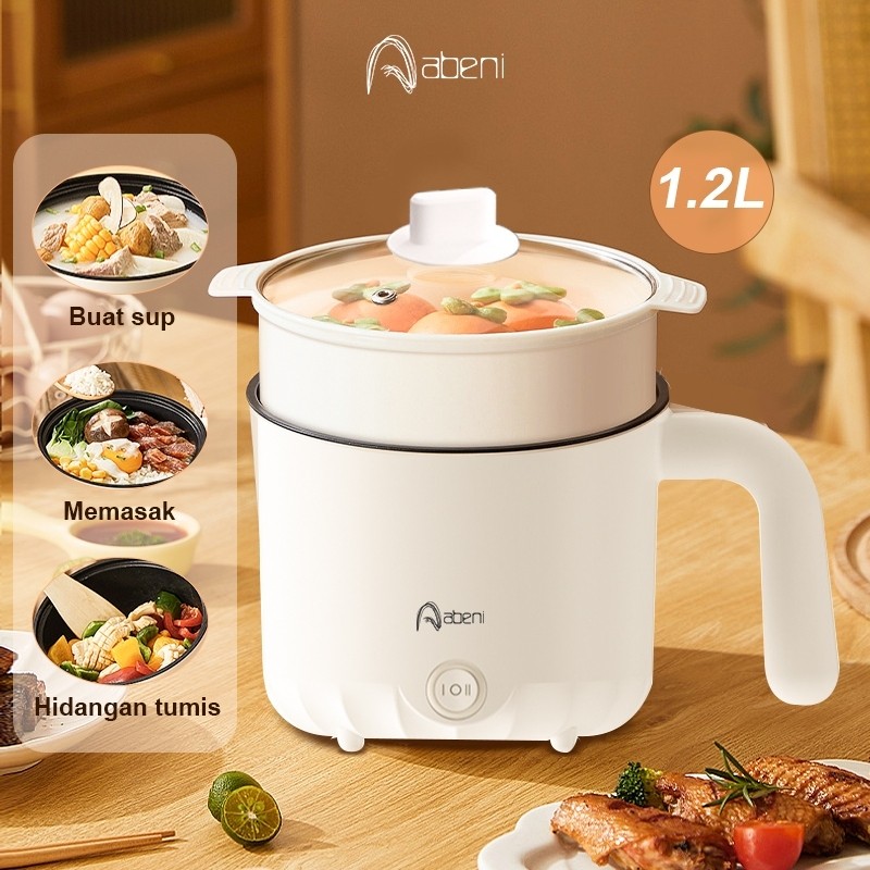 Abeni Panci Listrik Multifungsi, Lapisan Ganda, Anti Lengket - Ideal untuk Rumah Tangga