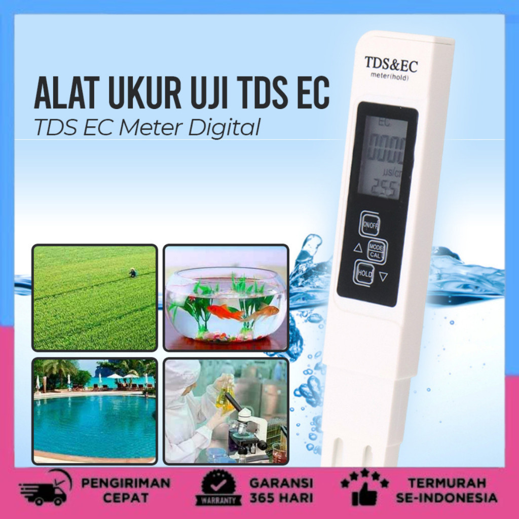 TDS METER Alat Ukur Uji TDS EC Meter Digital Air Minum Akuarium