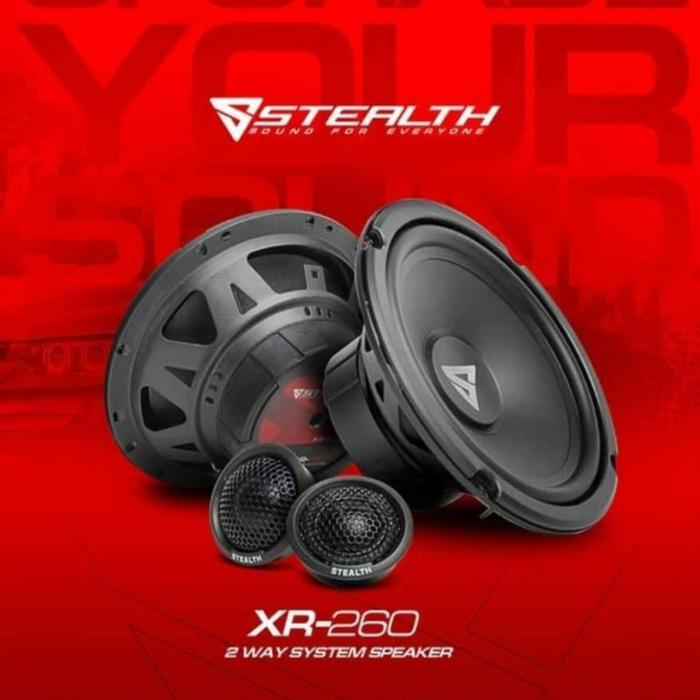 SPEAKER SPLIT / COMPONENT STEALTH 2 WAY XR 260 XR-260-LULASHOP58