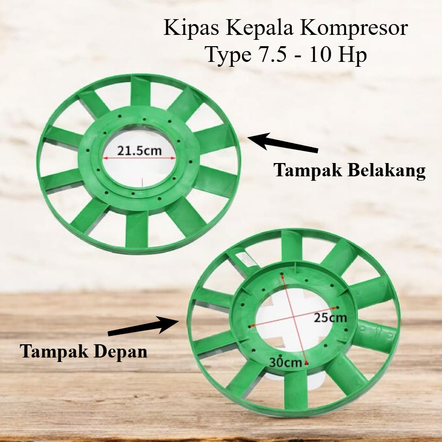 Fly Wheel Plastik Kompresor 7.5 – 10 HP | Kipas Pendingin Mesin Kompresor Bare