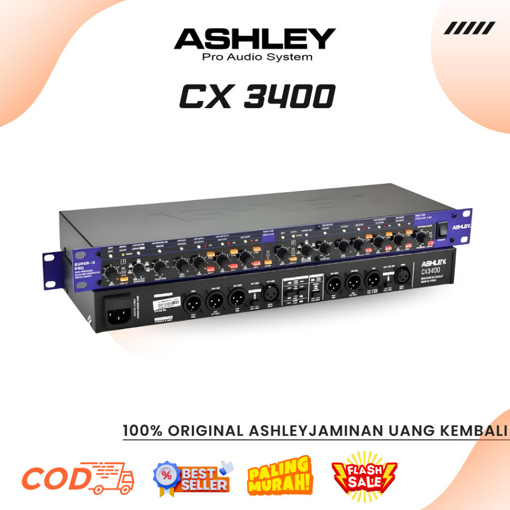 Croosover Aktif Ashley CX 3400 High-Precision Stereo 2way/3way/Mono 4-way Crossover With Limiters
