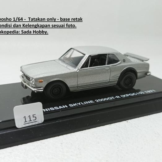 Kyosho Beads Nissan Skyline 2000 GTR KPGC10 Hakosuka Silver 1/64 Loose SBAtoys