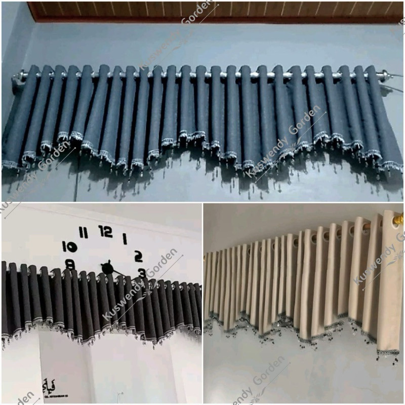 Gorden Poni Blackout Renda Mewah Hordeng Jendela Pintu Tirai Minimalis