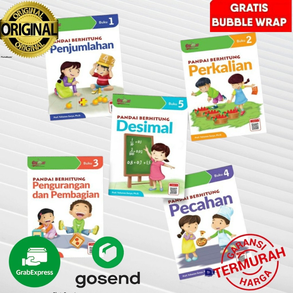 TERLARIS Driling Book Buku Pandai Berhitung Vol. 1-5  (FREE BUBLE WRAP) Matematika GASING Penjumlaha